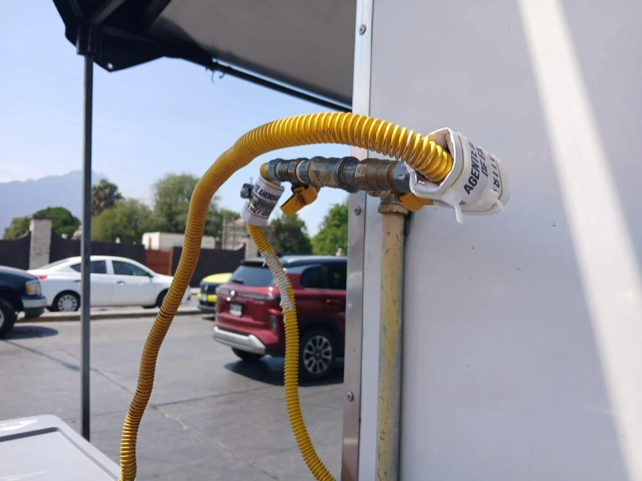 Conexión de manguera en instalación